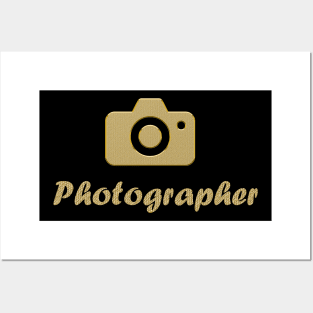 Photographer golden camera Posters and Art